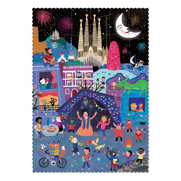 Reversible Night/Day Barcelona puzzle-product