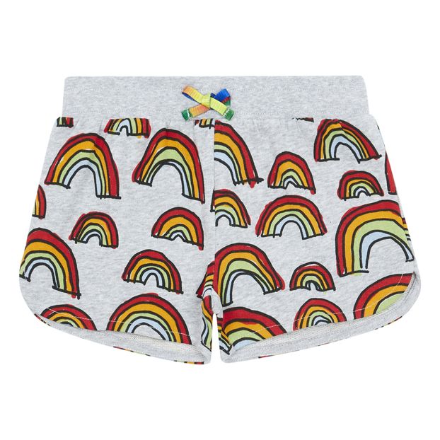 Rainbow organic cotton fleece shorts-product