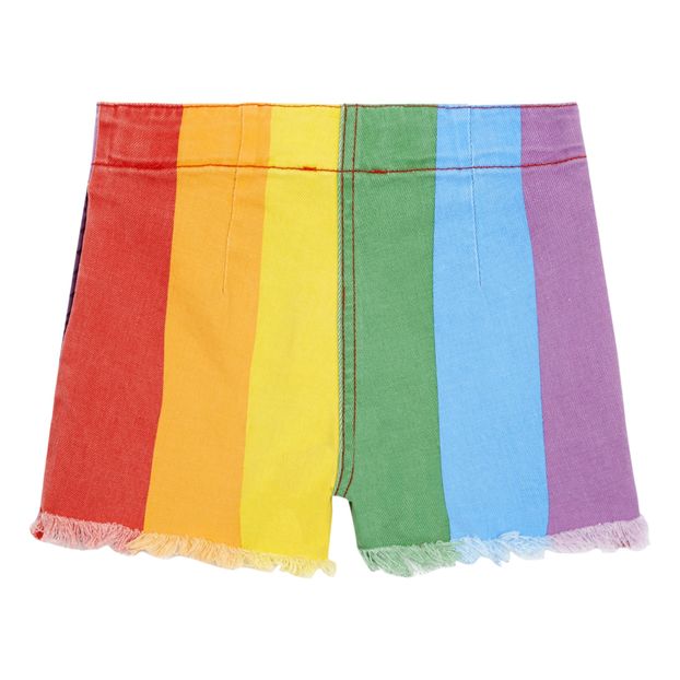 Colourblock denim shorts-product