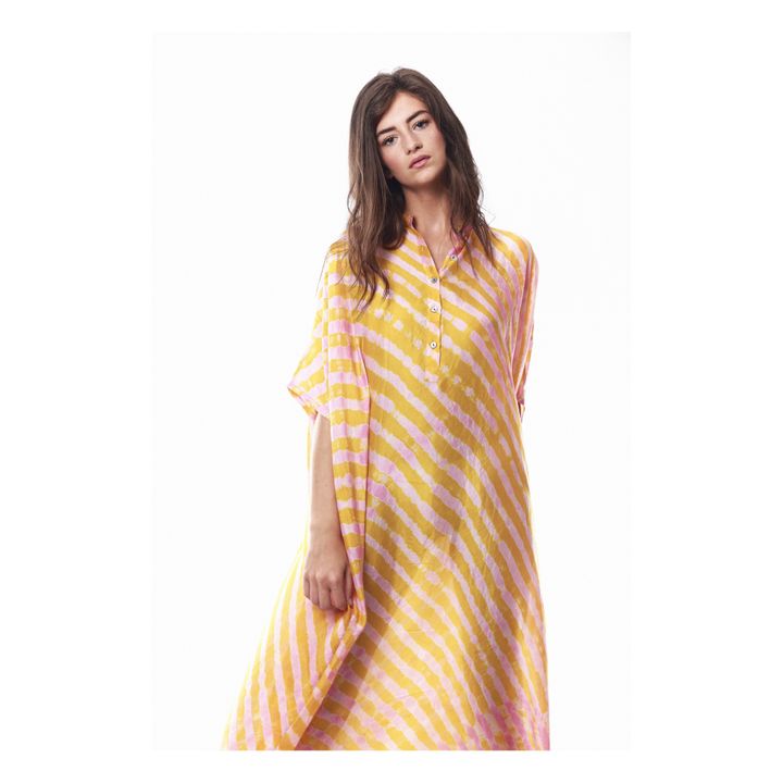Kaftan en Soie Lore | Jaune- Image produit n°5