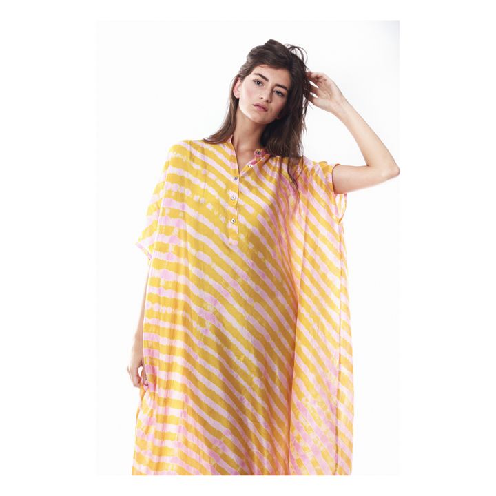 Kaftan en Soie Lore | Jaune- Image produit n°6
