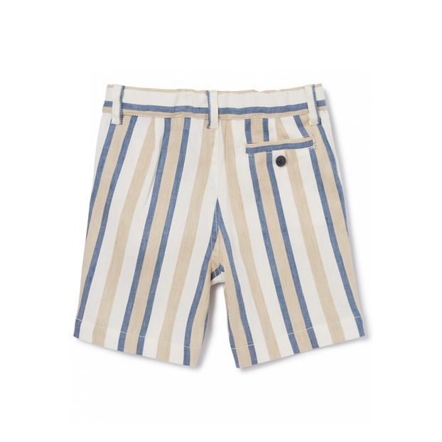 Striped Linen Bermuda Shorts-product
