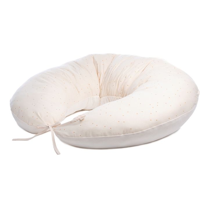 Cuscino per allattamento Luna in cotone bio | Crema- Immagine del prodotto n°0