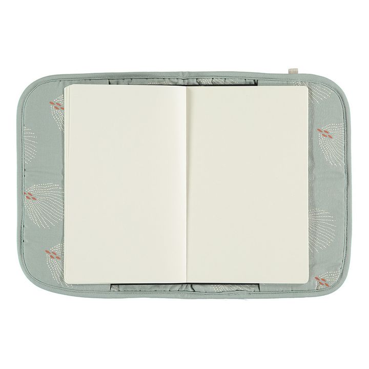 Funda para tarjeta sanitaria de algodón orgánico Poema Gatsby | Verde agua- Imagen del producto n°1