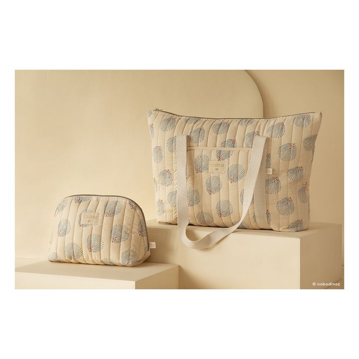 Trousse da bagno Holiday Gatsby in cotone bio | Crema- Immagine del prodotto n°4