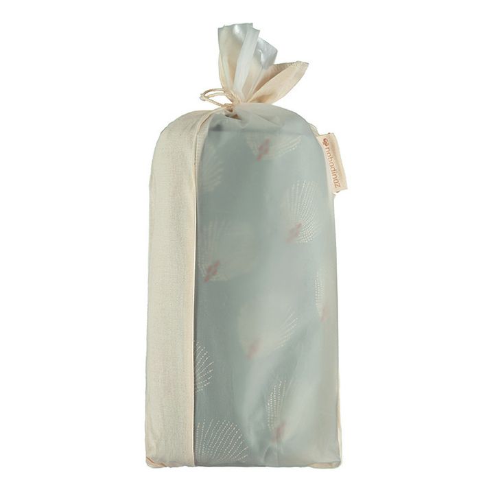 Juego de ropa de cama de algodón orgánico Himalaya Gatsby | Verde agua- Imagen del producto n°2