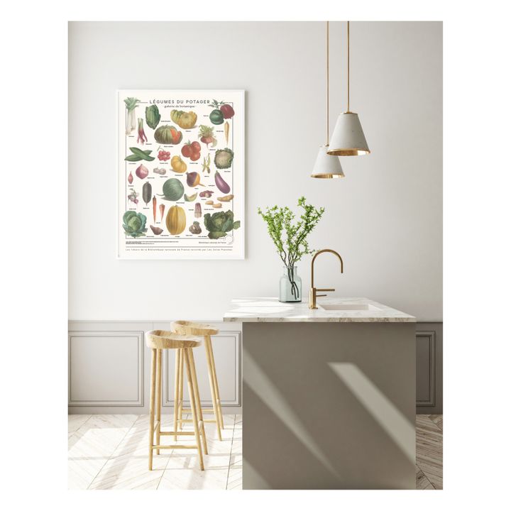 Cartel «Légumes du potager» (Verduras de la huerta) 60 80 cm - Tesoros de la Biblioteca Nacional de Francia- Imagen del producto n°2
