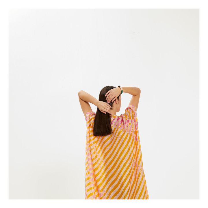 Kaftan en Soie Lore | Jaune- Image produit n°3