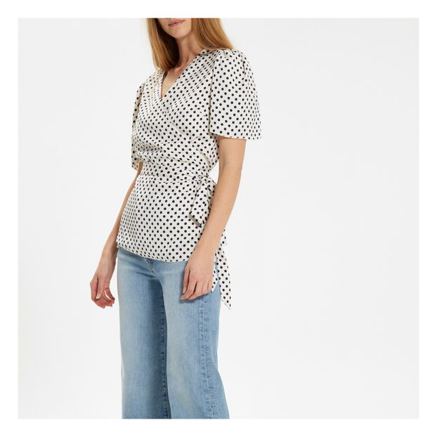 Blusa Cache-Cœur Polkadot-product