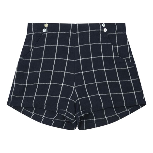 Exclusividad La Petite Collection x Smallable - Short Lino Cuadros-product