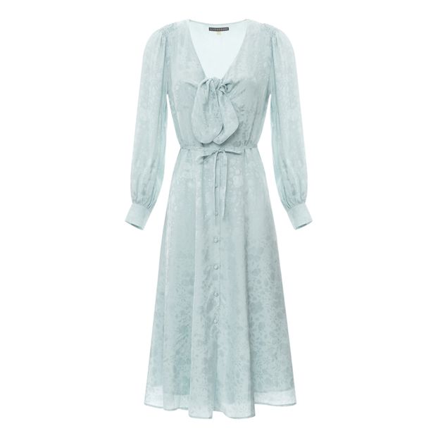 Vestido midi jacquard de flores-product
