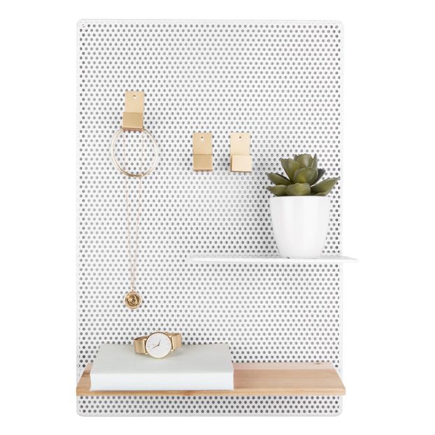 Tableau mémo en métal perforé-product
