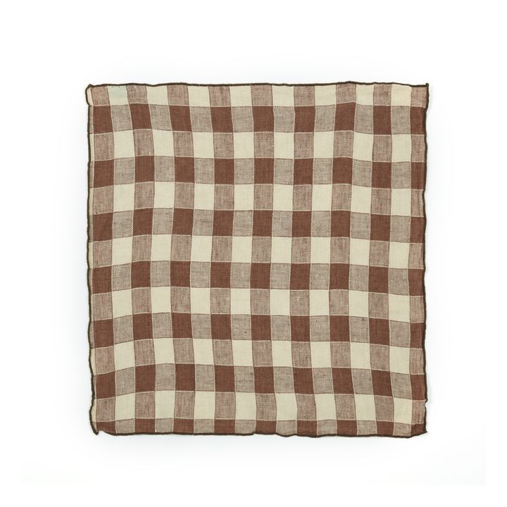 Serviette de table Bourdon en toile vintage | Rose Litchi- Image produit n°1