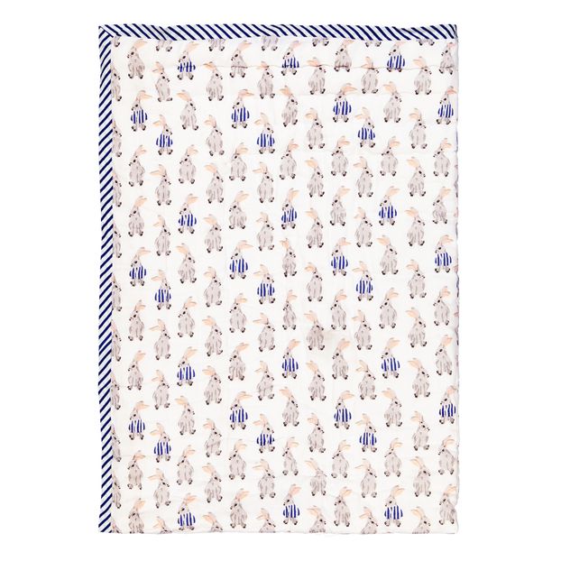 Rabbit reversible quilted throw-product