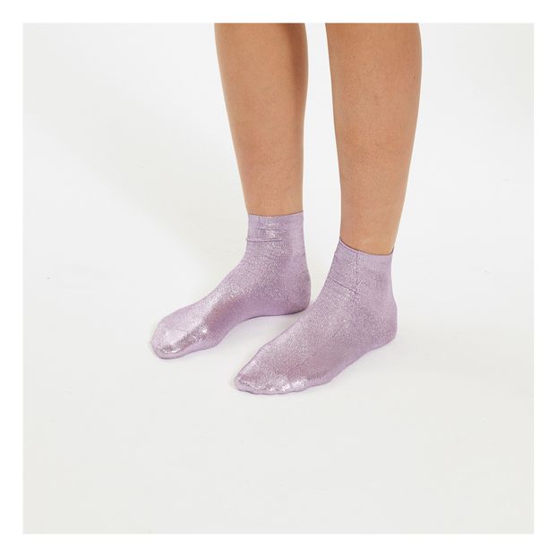 Chaussettes en soie mélangée enduite métallisée-product