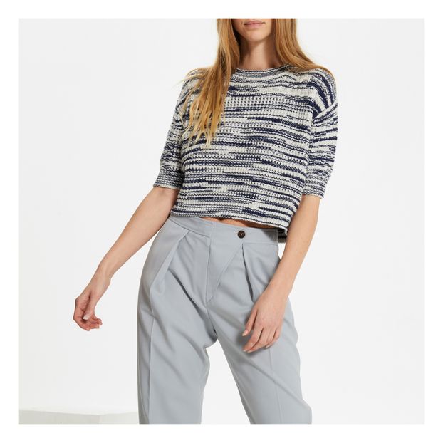 Pull raccourci en laine mélangée-product