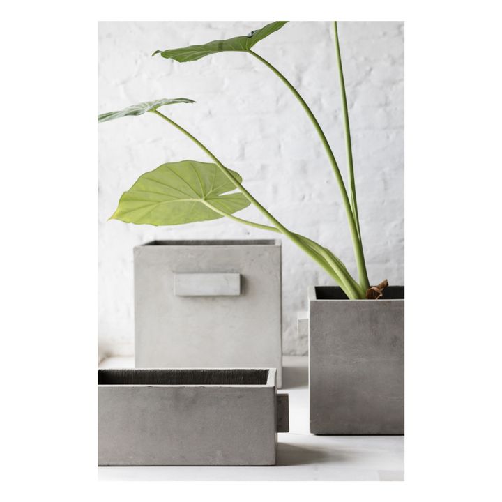 Rectangular Concrete Planter | Grey- Product image n°1