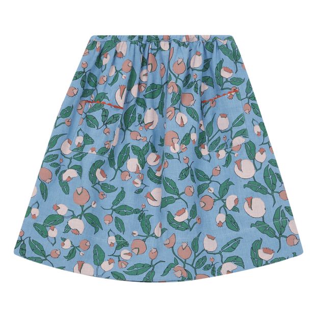 Floral linen skirt-product
