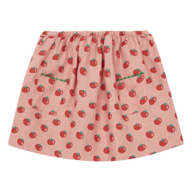 Tomato linen skirt-product