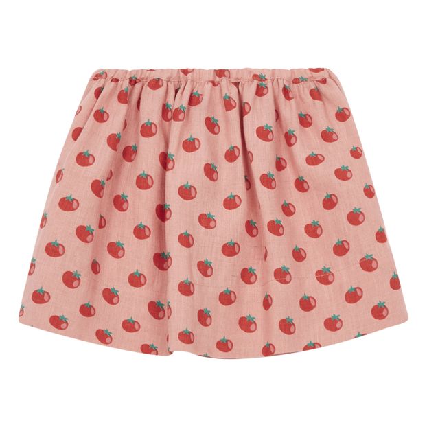 Tomato linen skirt-product