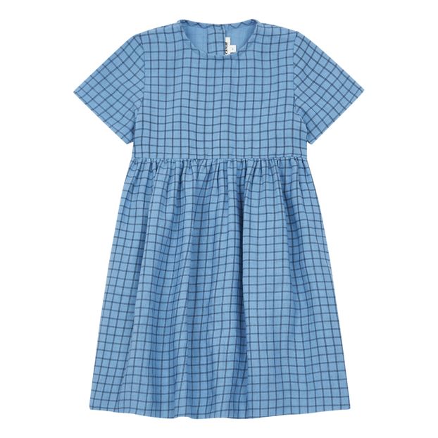Checkered linen dress-product