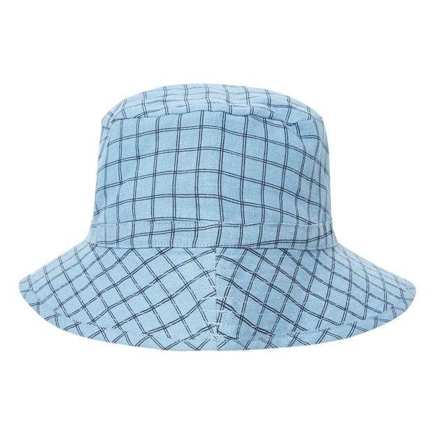 Checkered linen bucket hat-product