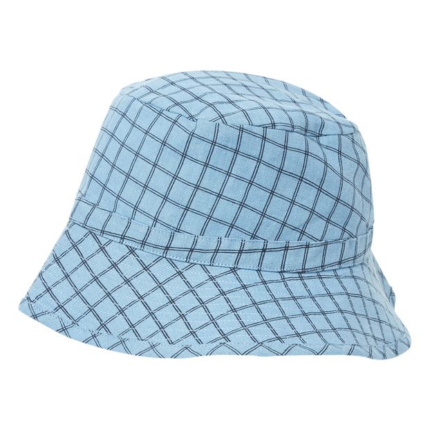 Checkered linen bucket hat-product