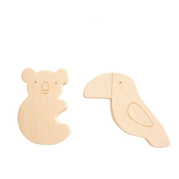 Haken Tropical aus Holz - 3er-Set-product