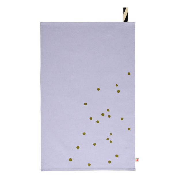 Gold polkadot tea towel-product