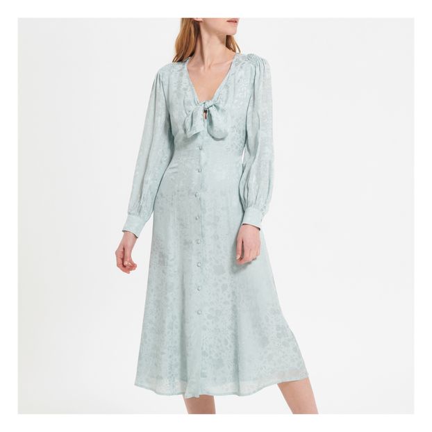 Vestido midi jacquard de flores-product