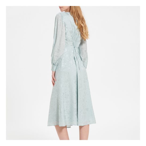 Vestido midi jacquard de flores-product