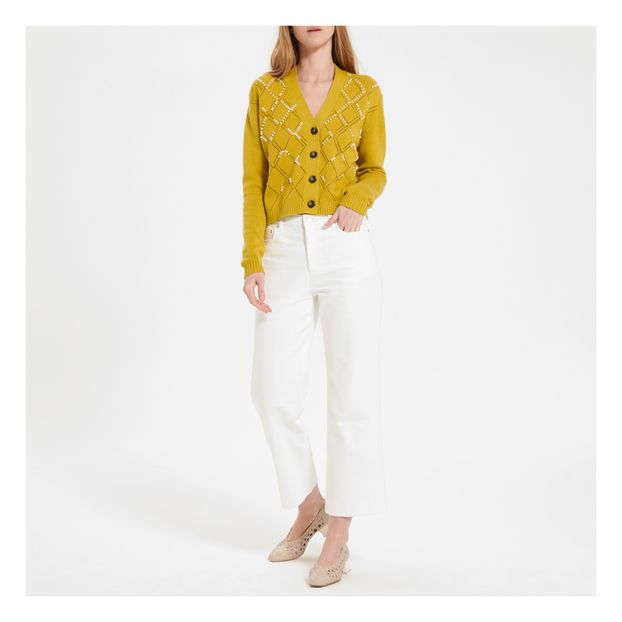 Cardigan à perles brodées-product