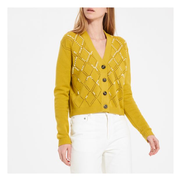 Cardigan à perles brodées-product