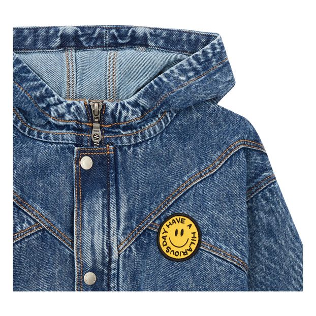 Zip-Up Oversized Denim Jacket-product