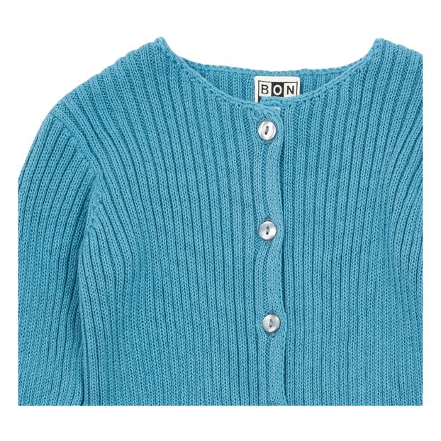 Cardigan a coste in cotone bio Mouton-product
