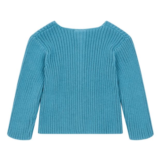 Cardigan a coste in cotone bio Mouton-product