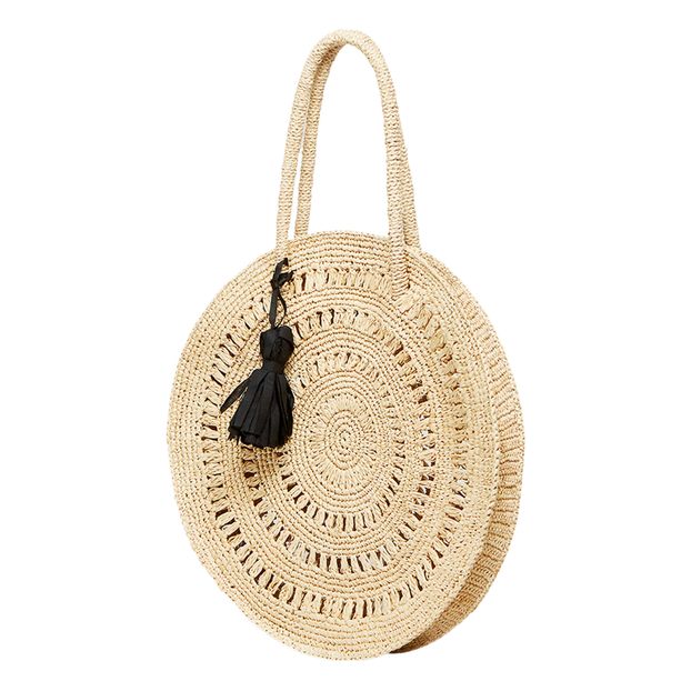 Bolso circular de rafia mediano-product