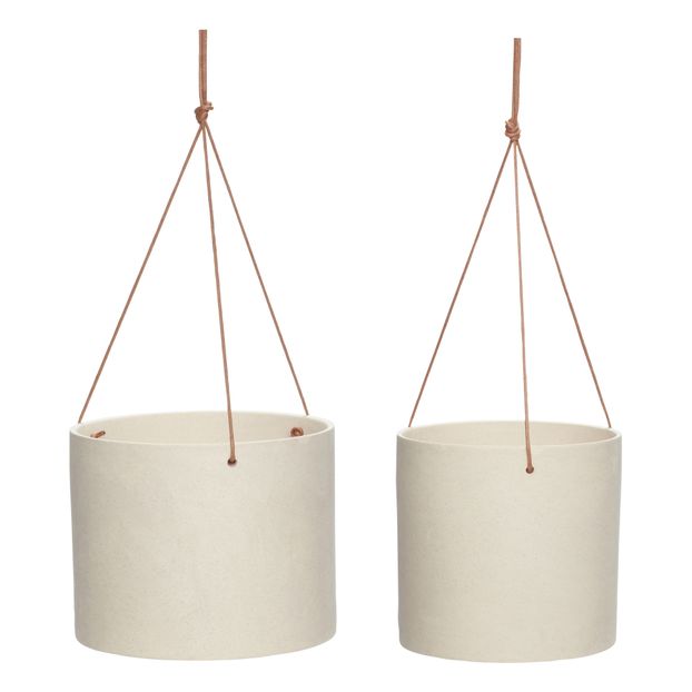 Maceteros de cerámica para colgar - Set de 2-product