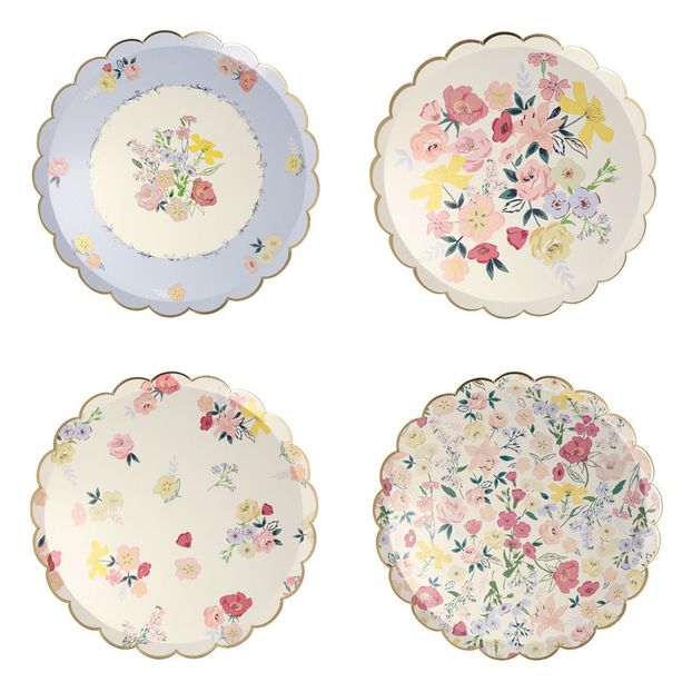 English Garden Cardboard Plates - Set of 8-product