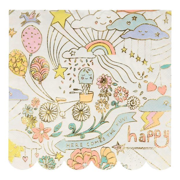 Happy Doodle Paper Napkins - Set of 16-product
