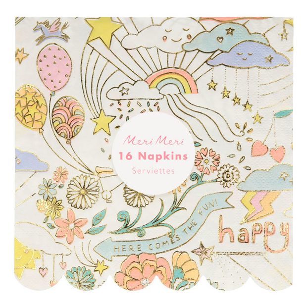 Happy Doodle Paper Napkins - Set of 16-product