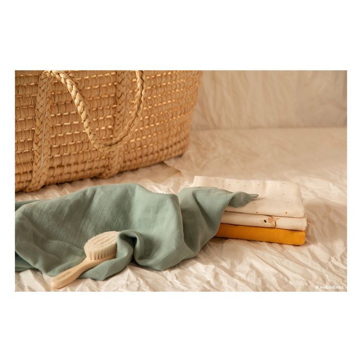 Fasce Butterfly in doppia garza di cotone bio - Set da 2 | Verde- Immagine del prodotto n°3