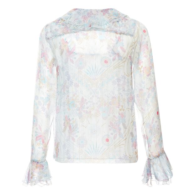 Blusa en Seda Estampado Volantes-product
