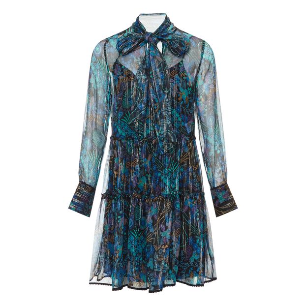 Vestido de Muselina de Seda Estampado Florido-product