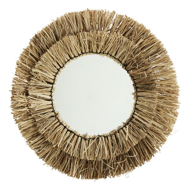 Miroir avec cadre en paille-product