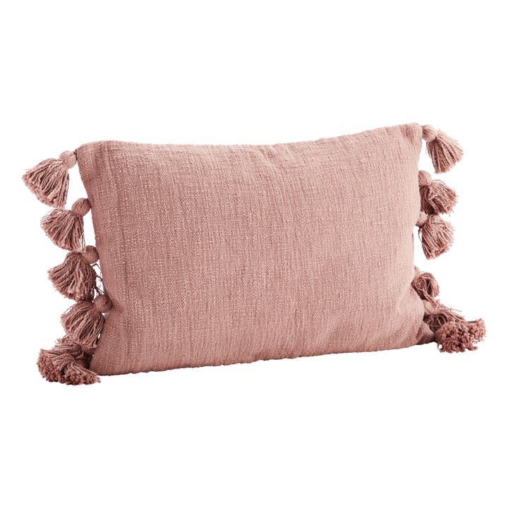 Fodera cuscino con pompon | Rosa- Immagine del prodotto n°0