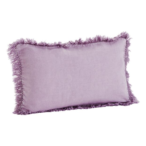 Housse de coussin en lin avec franges-product
