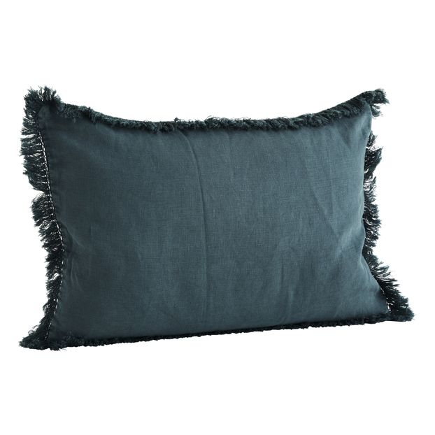 Housse de coussin en lin avec franges-product