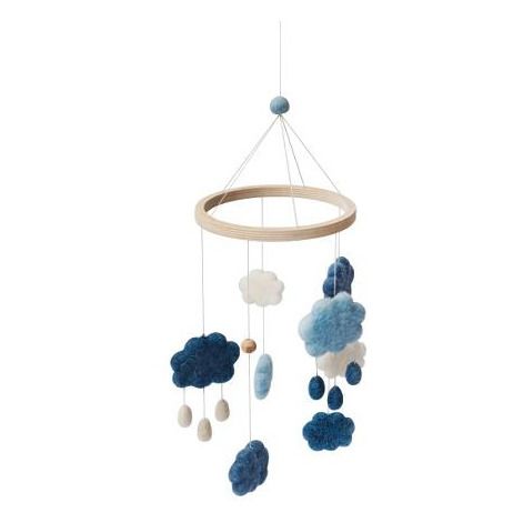 Móvil Nube en fieltro Azul- Imagen del producto n°0