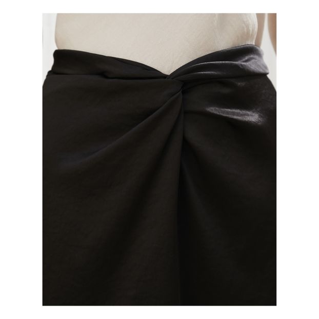 Jupe midi torsadée en satin lavé Samara-product